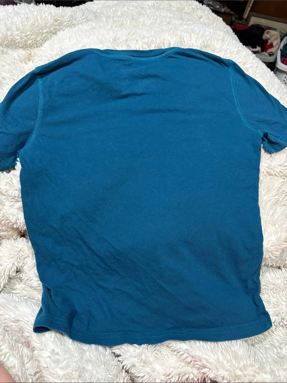 GAP Girl's Teal Henley Short Sleeve Shirt